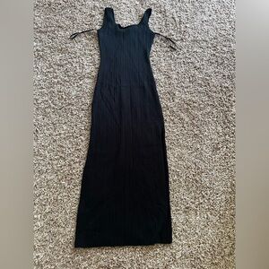 Abercrombie & Fitch Black Spaghetti Strap Bodycon Maxi Dress
